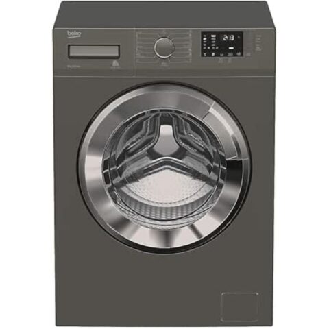 Beko Automatic Washing Machine 9 Kg 1200 RPM - Gray - Digital Display - Large Door - Chrome (Express) inv, - Steam-WTX91232XMC12